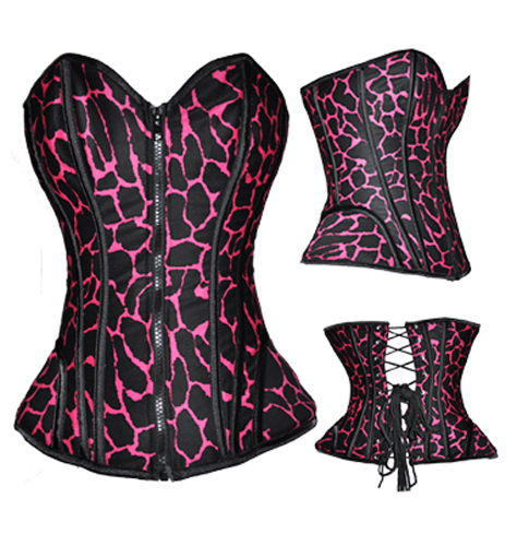 Royal shapewear leopard print zipper straitest steel vest women's underwear 8177