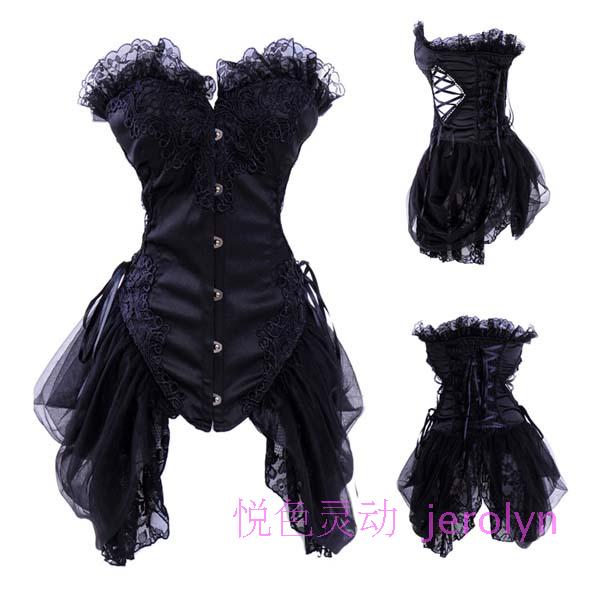 Royal shapewear tulle dress quality body shaping beauty care clothing vest steel buttons bone clothing