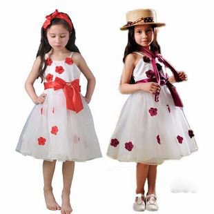 [Rsd129]Freeshipping Promotion sale 2-9 Years Princess Flower Girl's dress Wholesale