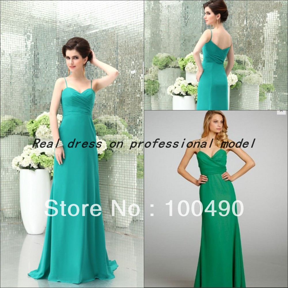 RT104 Real sample special occasion Oscar Celebrity green chiffon dresses 2013