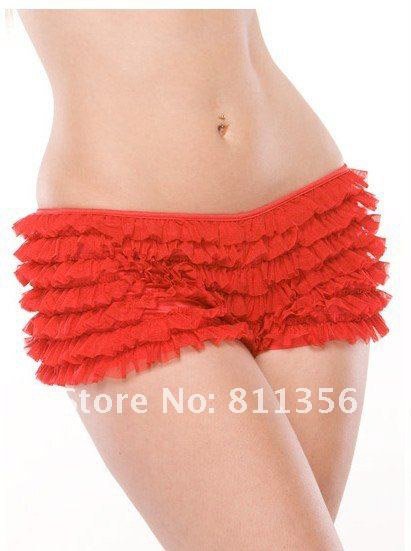 Ruffle Short Panty  red pink black white pants women panties Cheaper price Free Shipping