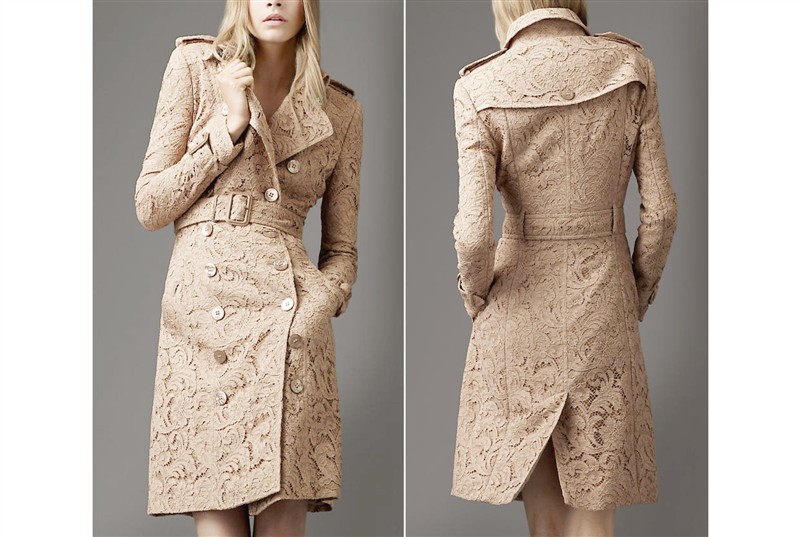 Runway 2012 autumn women's fashion lace overcoat embroidery double breasted epaulette long sleeve length trench outerwear