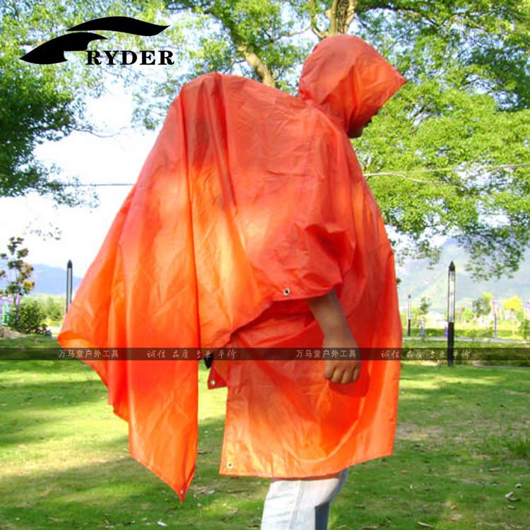 Ryder ryder hiking raincoat poncho ground cloth shade-shed three-in raincoat mat picnic rug