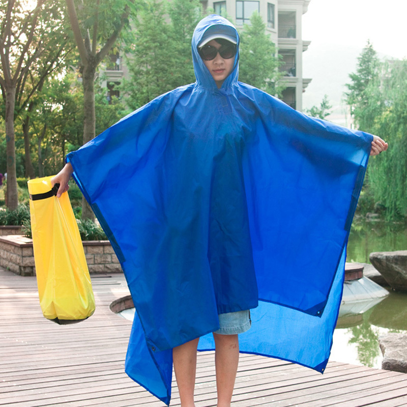 Ryder ryder three-in hiking raincoat multifunctional poncho ground cloth canopy rain gear