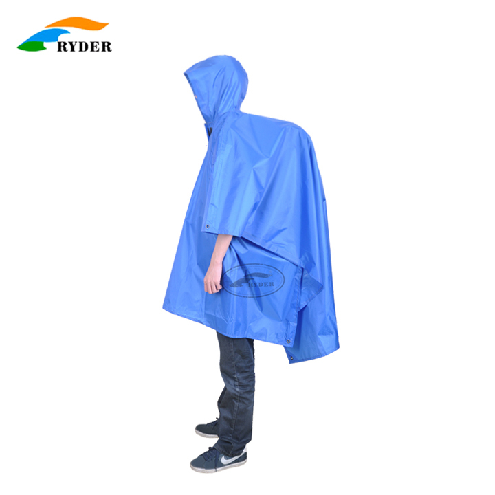Ryder ryder three-in outdoor raincoat multifunctional poncho tent ground cloth shade-shed