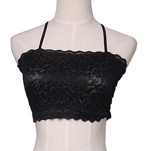 S-actress 2012 spring and summer sexy translucent lace flower mesh tube top spaghetti strap tube top female