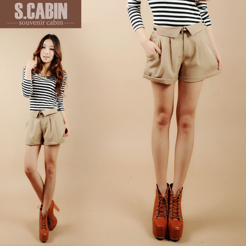 S-cabin 2012 summer fashion multi-colored casual shorts women's