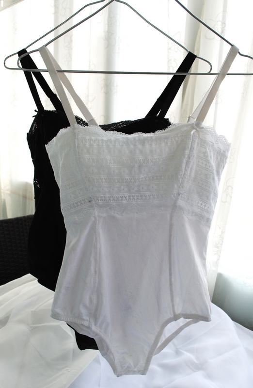 S rbet tube top paragraph lace silky one piece shaper 75f80e75c7