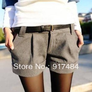 S12 Free shipping Retail / wholesale 2013 Fashion Sexy woman woolen shorts flanging boots, pants / shorts scanties