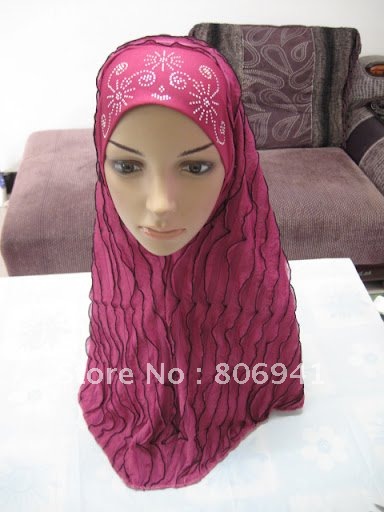 S219b muslim one piece hijab,free shipping,assorted colors
