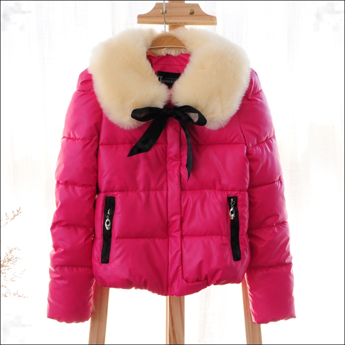 S4911 winter 2012 the disassemblability fur collar long-sleeve short design wadded jacket cotton-padded jacket outerwear female