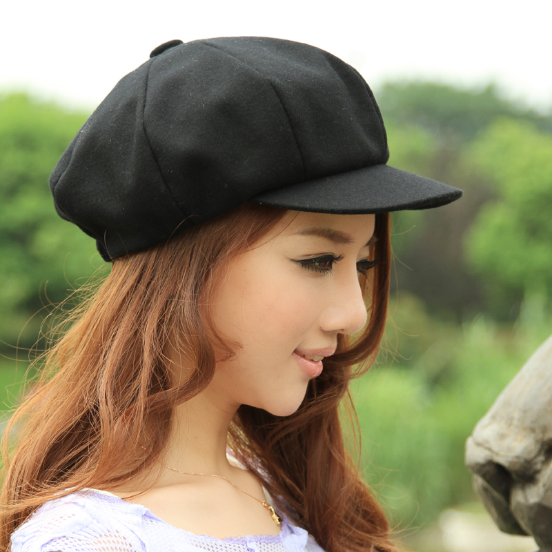 Sa women's new arrival women's woolen cap fashion cap octagonal hat