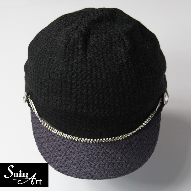 Sa2012 autumn and winter women's fashion all-match chain decoration badian cap painter cap