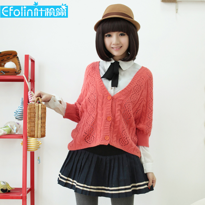 SALE 2012 autumn women's spring outerwear three quarter sleeve sweater cardigan g201 Free Shipping