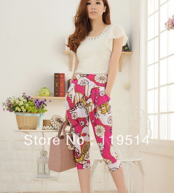 Sale free shipping cart wheels seven color haroun pants, 7 minutes of pants leggings ice silk