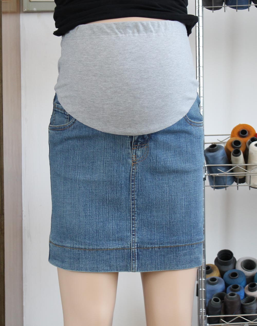 Sale Maternity denim short skirt autumn maternity short skirt adjustable FREE SHIPPING