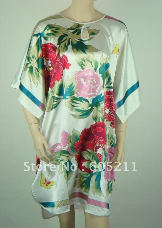 sales promotion 100% New Chinese Women's Silk Satin hand painting intimate&Sleep kimono robe gown one size "LGD S0053"