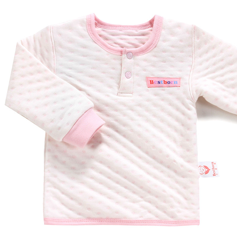 Sallei autumn and winter baby thermal underwear thickening top child long johns sleepwear 100% cotton bb0507