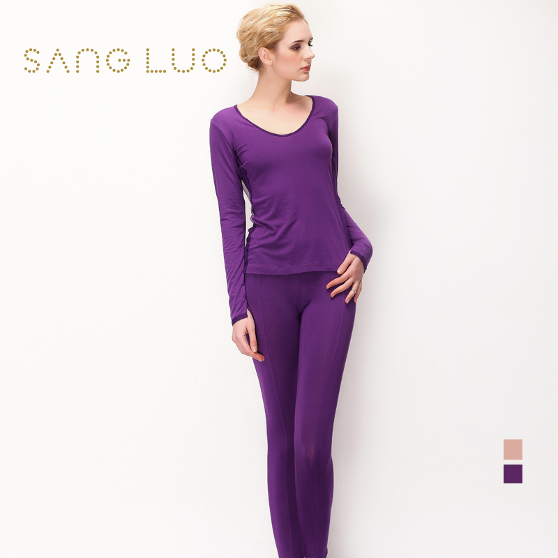 Sangluo autumn and winter thermal set modal elastic three-dimensional butt-lifting sexy