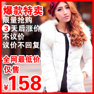 Sasha 2013 winter large raccoon fur collar fur down overcoat down coat Free Shipping