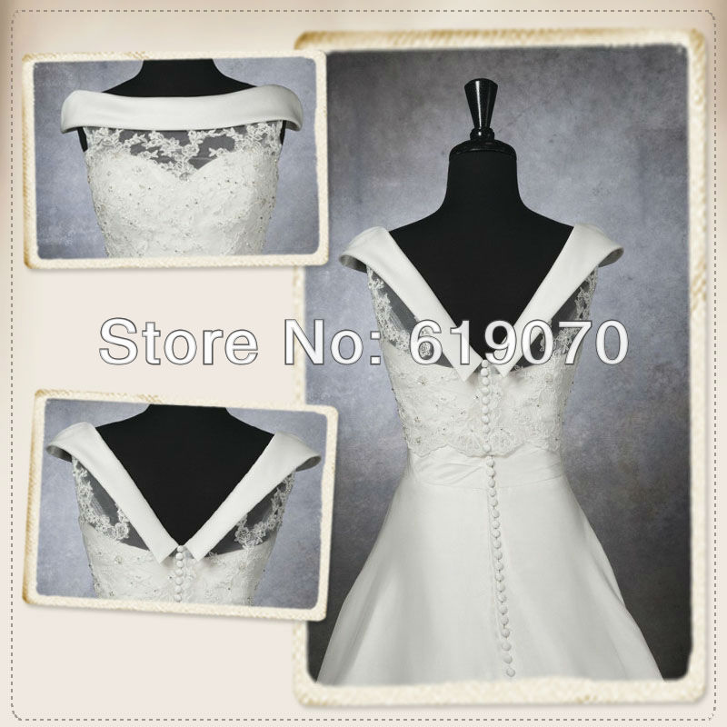 Satin rolled collar lace button-back removable wedding dress jacket /wedding wrap scarf /wedding accessory