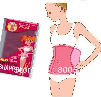Sauna Shape-up Pink Waist Slimming Belt Belly Slimming Lose Weight Slim Patch 5pcs /lot free shipping