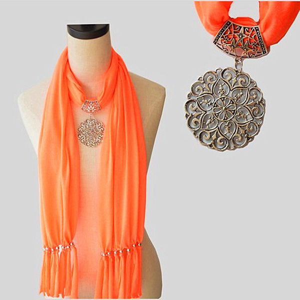 Scarf, Pierced great circle Design,Gold Color Accessories,16 Colors,180*40cm,Free Shipping Wholesale