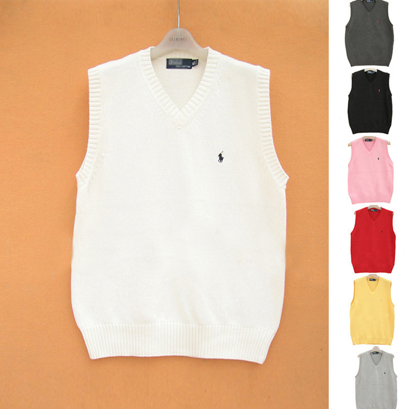 School uniform preppy style loose pullover V-neck sweater female sweater vest sweater 100% cotton