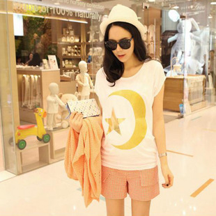 Scite 2012 maternity clothing summer short-sleeve maternity t-shirt fashion plus size top summer