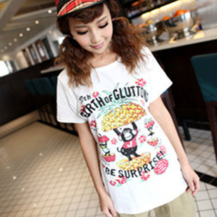 Scite 2012 maternity clothing summer short-sleeve print maternity top maternity t-shirt summer
