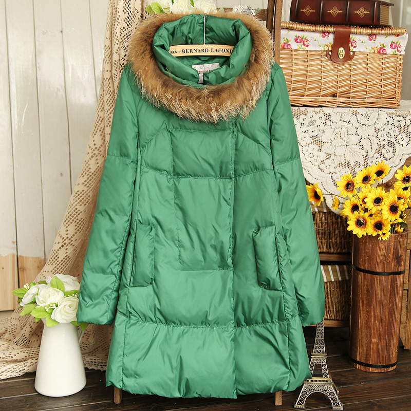 Scite autumn and winter maternity clothing the disassemblability fur collar snap button style maternity down coat outerwear