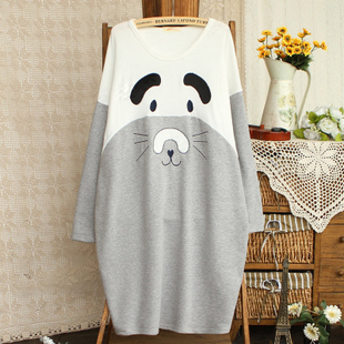 Scite spring and autumn maternity clothing cartoon bear long design maternity t-shirt dress maternity top