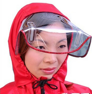 SDO motorcycle raincoat hat brim electric bicycle raincoat motorcycle poncho