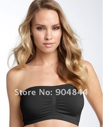 Seamless Bandeau Bra Strapless Strench Tube Top Sexy Sports Yoga Cropped Bra With Pads 5packs=15pcs