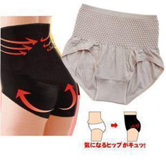 Seamless butt-lifting abdomen drawing pants abdomen drawing pants high waist body shaping 100% cotton panties women's corset