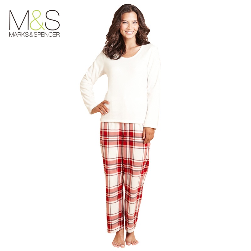 Season m&s plaid fleece pajama pants t375586 169