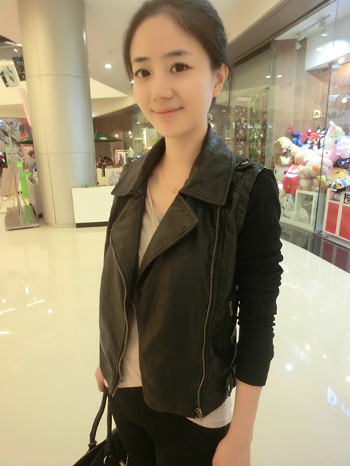 Section of small motorcycle patchwork leather clothing
