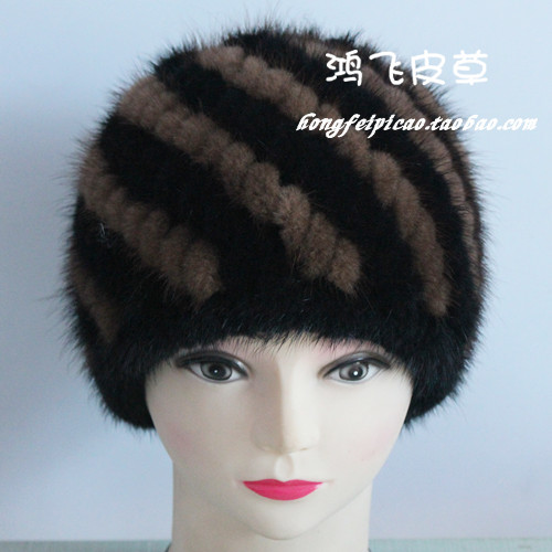 Sell like hot cakes new Mink hair preparation of hat fur hat thermal mink hat Free shipping
