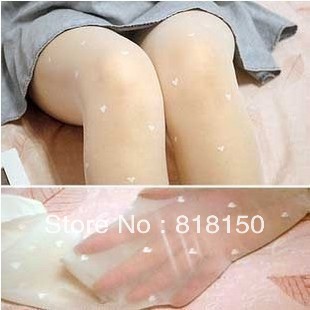 Selling women's socks stockings Korea Cute  heart black transparent jacquard pantyhose / stockings love bottoming stockings