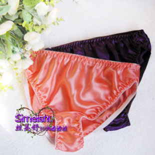 Send mom mid waist silk panties female mulberry silk briefs silk health panties