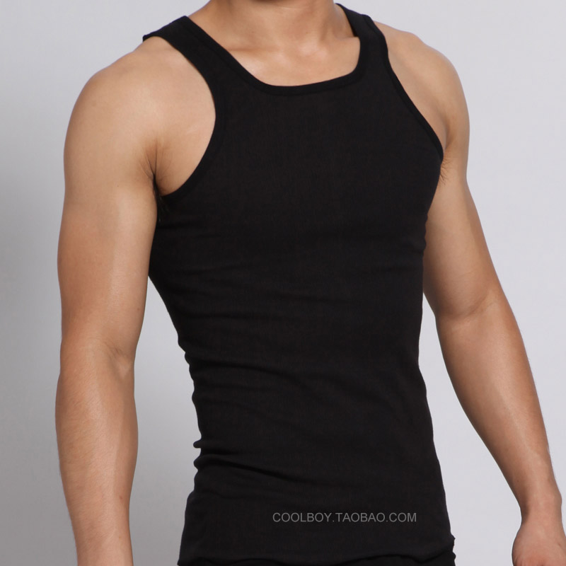 Seobean male vest rib knitting cotton underwear fashion pure cotton vest thin fitness vest