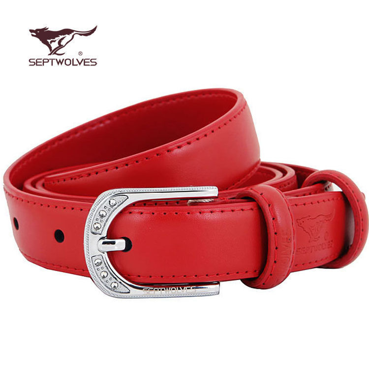 SEPTWOLVES women's strap genuine leather fashion belt facc492