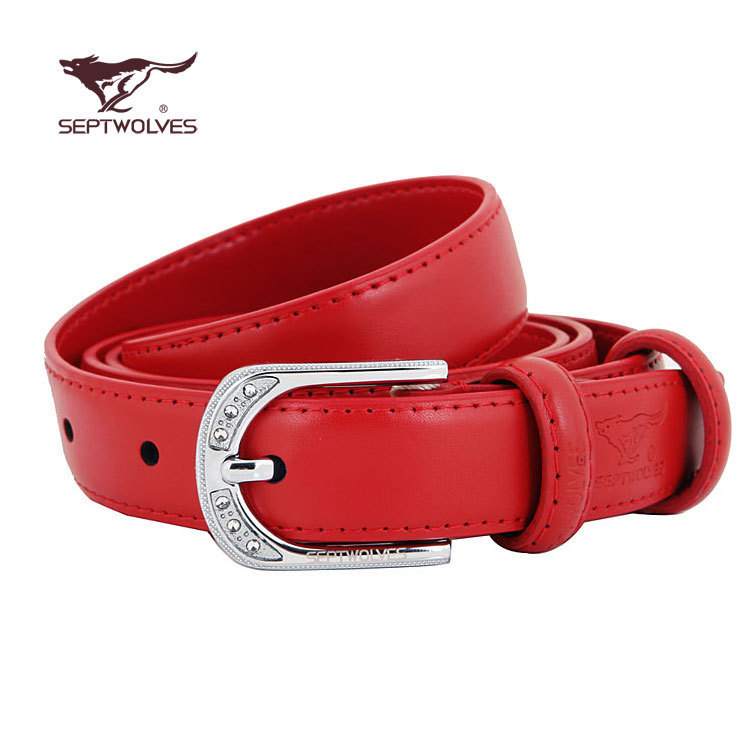 SEPTWOLVES women's strap genuine leather fashion belt facc492