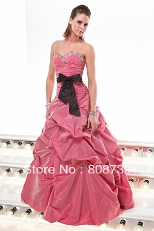 Sequined Sleeveless Bubble Ball Gown Quinceanera Dress