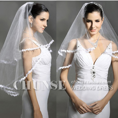 Series 2012 spring and summer the bride wedding dress veil red white wedding accessories