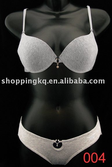 Set of Sexy Woman Grey Bra & Panties Underwear 004