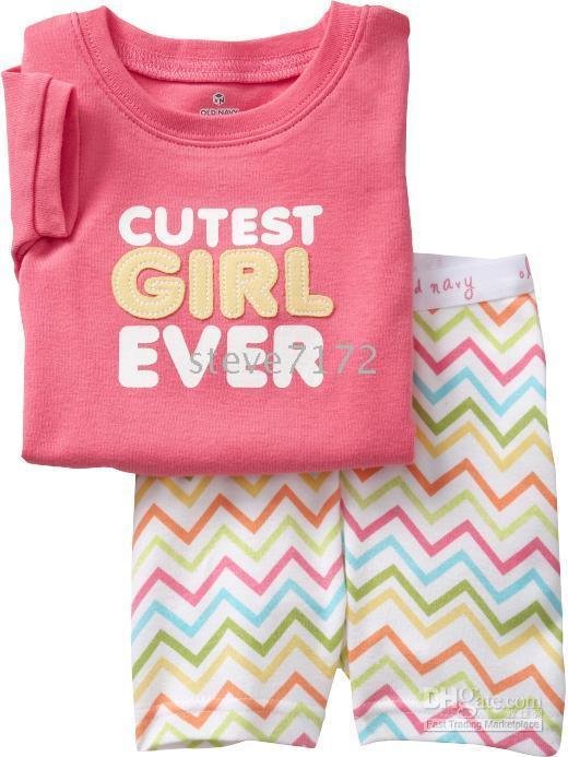 set outfit short tracksuits baby tee shirts tight top pant kids t-shirt HP28 girls Pajamas suits