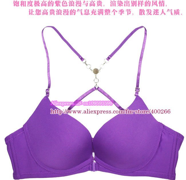 Sexly front closure seamless underwear gather together bras, women's bra set, lady's underwear, Nude AB cup