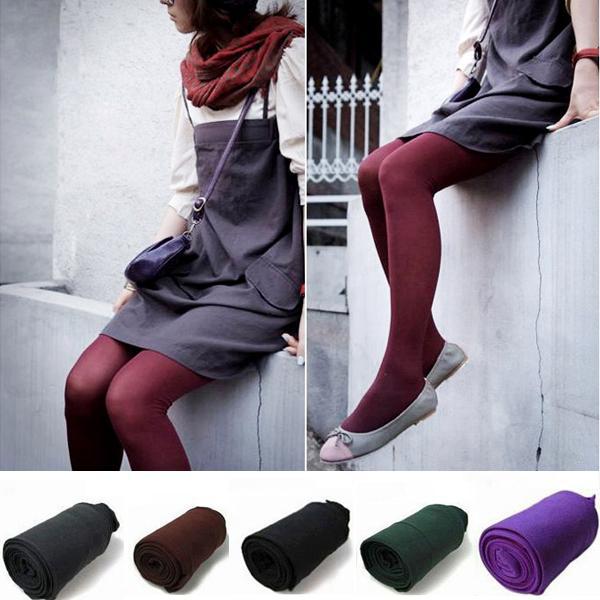 Sexy 6 Color Womens Ladies 80D Opaque Velvet Stockings Tights Leggings Pantyhose