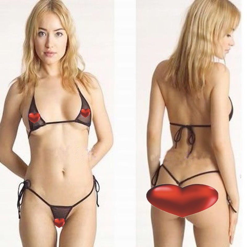 Sexy bikini underwear set gauze transparent temptation bikini lacing bra sets
